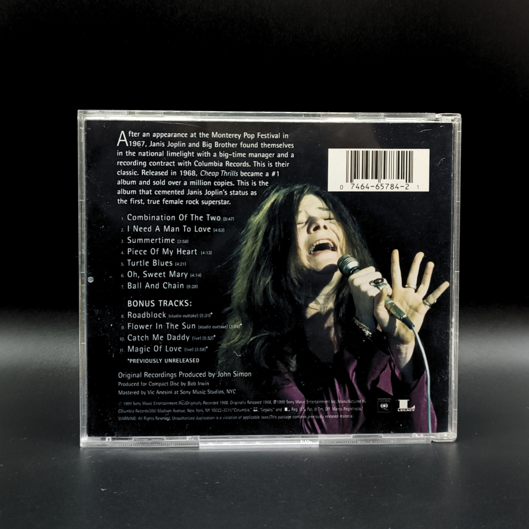 Janis Joplin with Big Brother and the Holding Company - Cheap Thrills CD