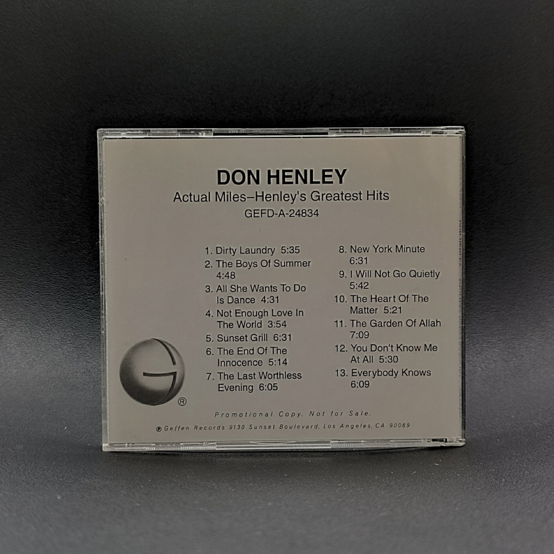 Don Henley (Eagles) - Actual Miles: Don Henley's Greatest Hits (Advance Copy) CD