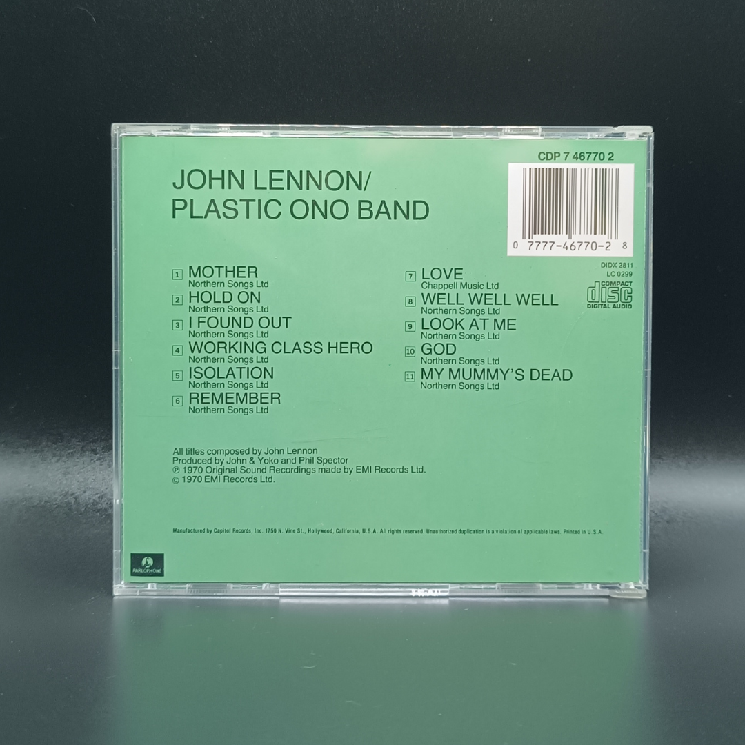 John Lennon - Plastic Ono Band CD