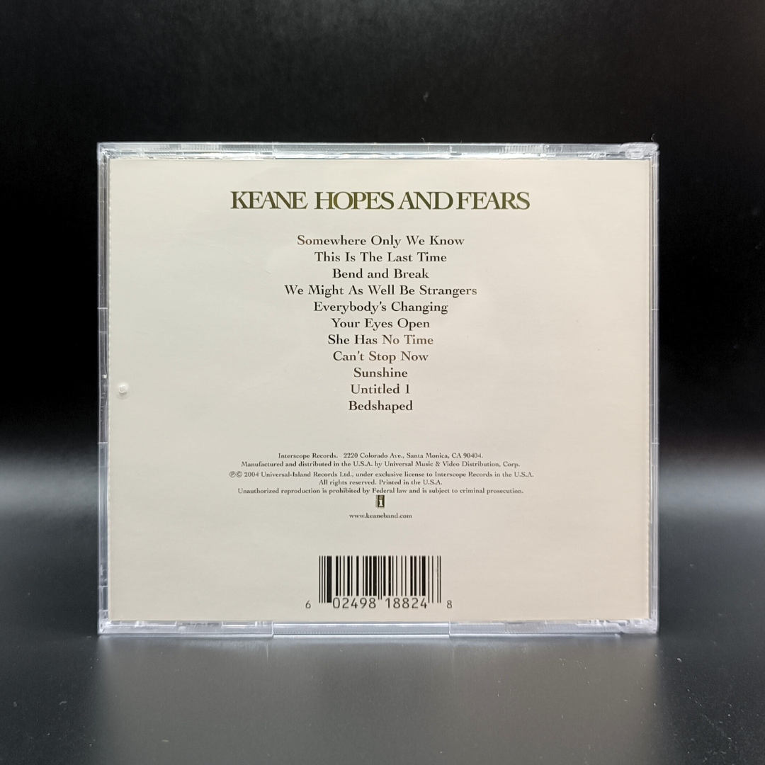 Keane - Hopes and Fears CD (US)